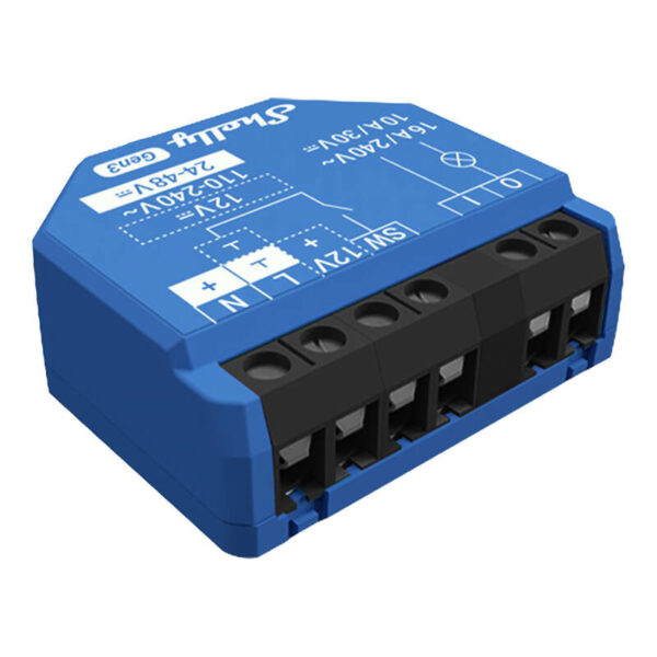 47883_1 Shelly 1 Gen3 kontroller, WiFi/Bluetooth