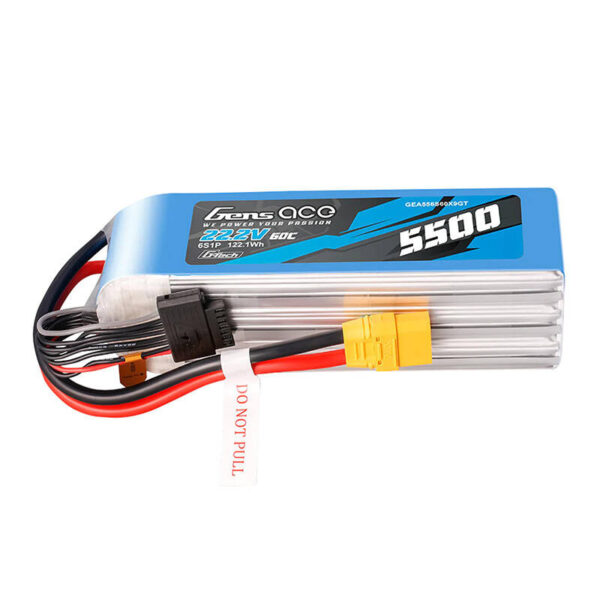 Aku Gens Ace G-Tech 5500mAh 22.2V 60C 6S1P LIPO XT90 ühendusega
