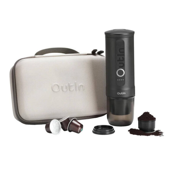 Outin | Nano kohvimasina komplekt koos kaitsekotiga | 7500mAh | Hall