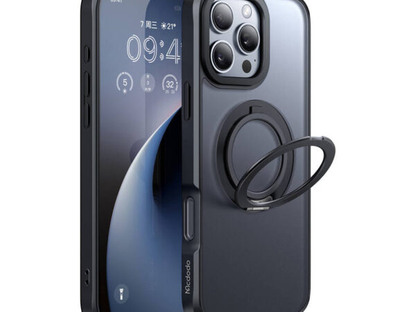 48080_1 McDodo PC-4933 MagSafe ümbris iPhone 16 Pro Max jaoks koos alusega (must)