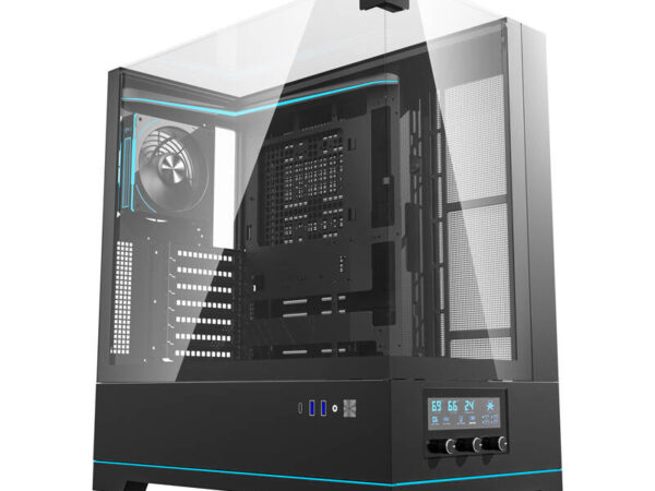 48145_1 Darkflash DY450 PRO arvutikorpus (must) + 1 ventilaator