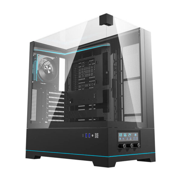 48145_1 Darkflash DY450 PRO arvutikorpus (must) + 1 ventilaator