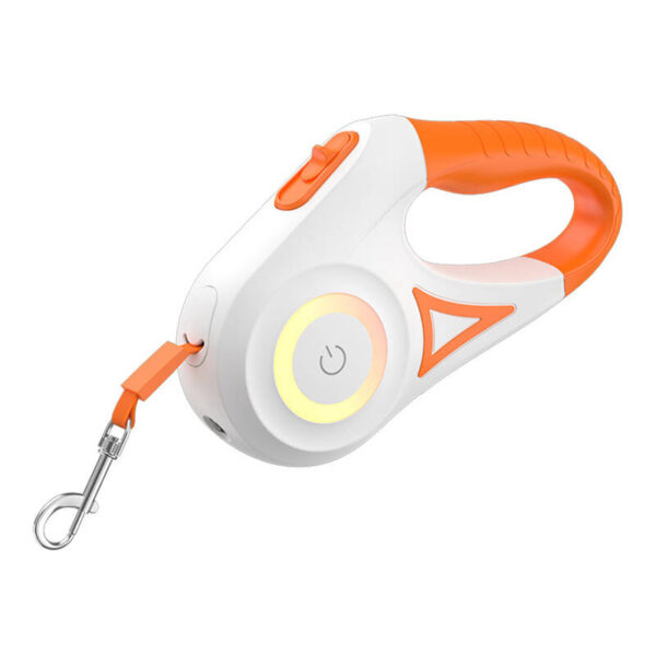 48164_1 Rojeco koera automaatne rihm LED 5 m (valge ja oranž)