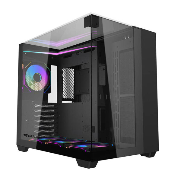 Darkflash TH285 arvutikorpus (must) + 4 ventilaatorit