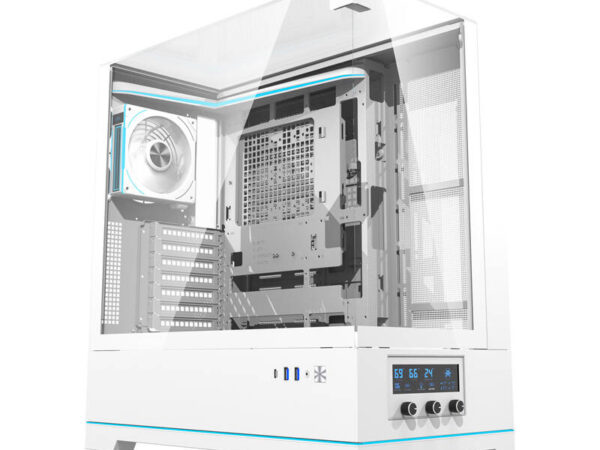 48342_1 Darkflash DY450 PRO arvutikorpus (valge) + 1 ventilaator