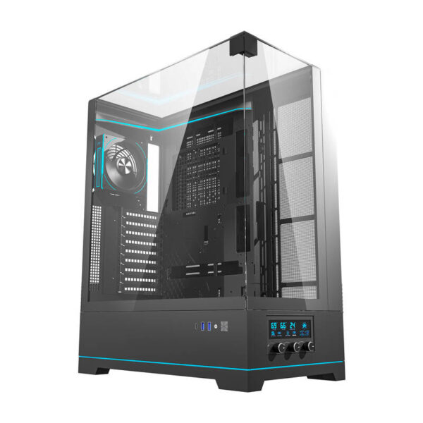 48349_1 Darkflash DY450L PRO arvutikorpus (must) + 1 ventilaator