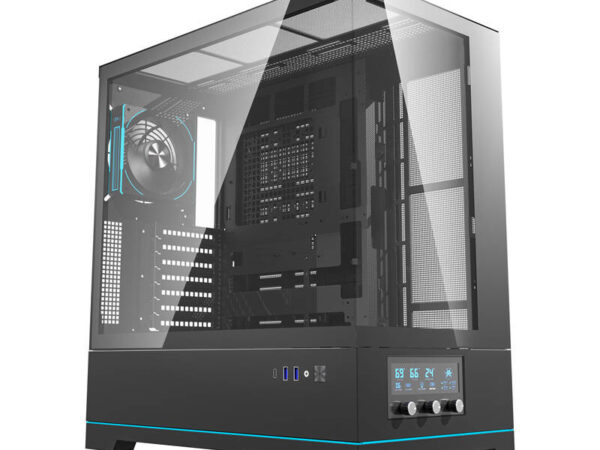 48354_1 Darkflash DY451 PRO arvutikorpus (must) + 1 ventilaator