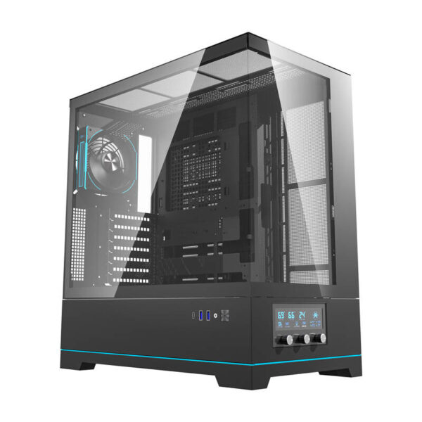 48354_1 Darkflash DY451 PRO arvutikorpus (must) + 1 ventilaator