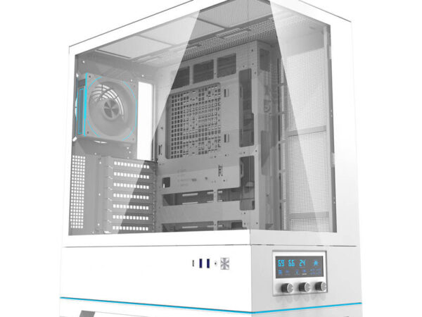 48355_1 Darkflash DY451 PRO arvutikorpus (valge) + 1 ventilaator