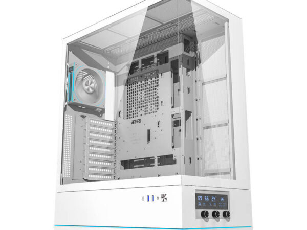 48358_1 Darkflash DY451L PRO arvutikorpus (valge) + 1 ventilaator