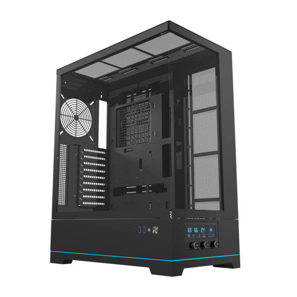 48361_8 Darkflash DY451 arvutikorpus ilma ventilaatoriteta (must)