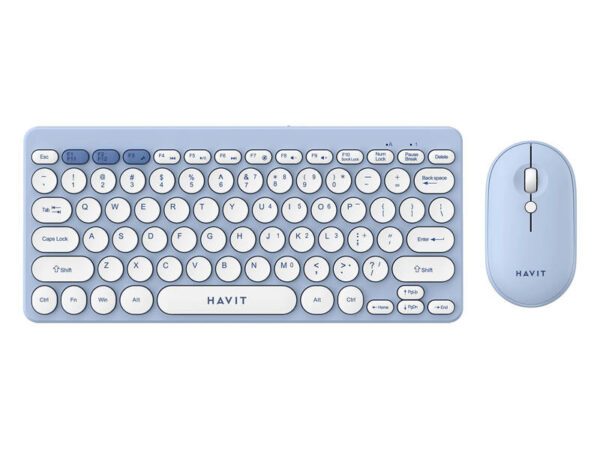 48528_1 Havit KB279GCM Juhtmevaba Mängurikomplekt Klaviatuur ja Hiir Sinine QWERTY