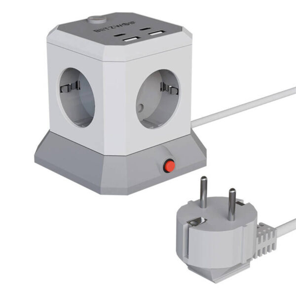 BlitzWolf BW-EC1 4xAC 2xUSB-A 2xUSB-C pikendaja