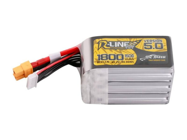 Lipo Tattu R-Line Version 5.0 1800mAh 22.2V 150C 6S aku XT60 ühendusega