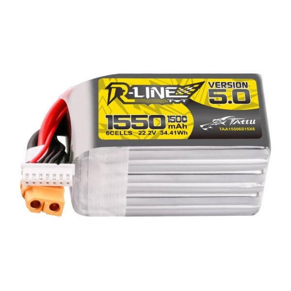 49053_1 Lipo Tattu R-Line Version 5.0 1550mAh 22.2V 150C 6S aku XT60 ühendusega