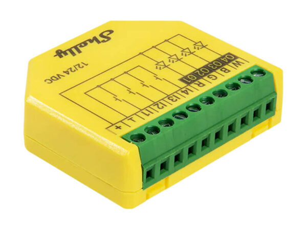 49079_1 Shelly Plus RGBW PM LED riba kontroller, WiFi/Bluetooth