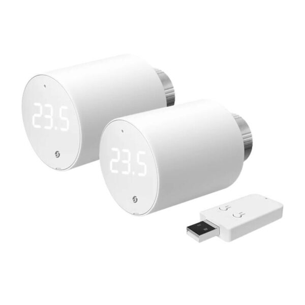 Shelly BLU TRV termostaadi pea, WiFi/Bluetooth (2 tükki koos juhtseadmestikuga)