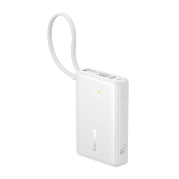 Powerbank Baseus PicoGo Digitaalne Ekraan 10000mAh 45W (valge)