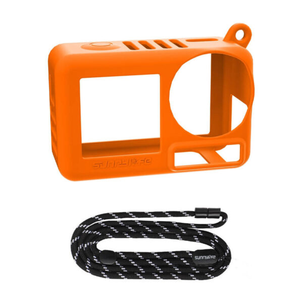 Sunnylife OA5-BHT885-C silikoonkott rihmaga OSMO ACTION 5 PRO jaoks (oranž)