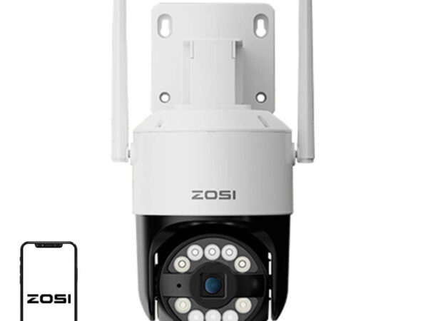 ZOSI C296 WiFi 8MP kahekordne Pan Tilt IP66 välikamera + 32GB microSD kaart