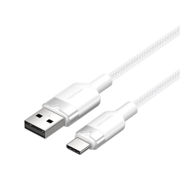 USB 2.0 A kuni USB-C 3A kaabel Vention CTNWF 1M (valge)