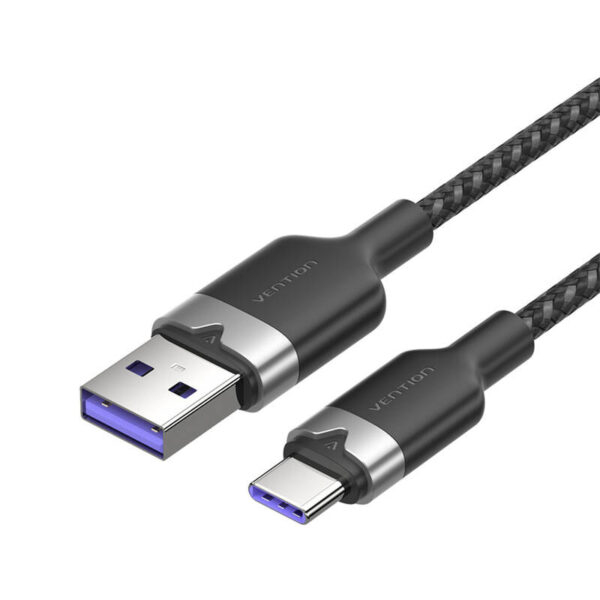 49802_1 USB 2.0 A kuni USB-C 6A Vention CTOBF 1M kaabel (must)