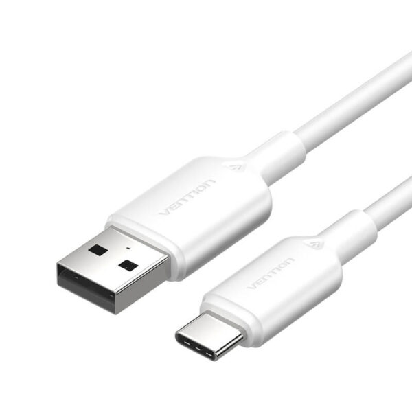 USB 2.0 A kuni USB-C 3A kaabel Vention CTQWF 1M (valge)