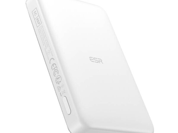 49931_1 ESR Qi2 MagSlim 10000 mAh magnetiline powerbank (valge)