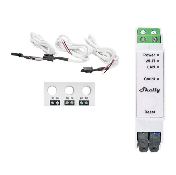 Shelly Pro 3EM-3CT63 WIFI 1/3-faasi energiatarbimise mõõtur