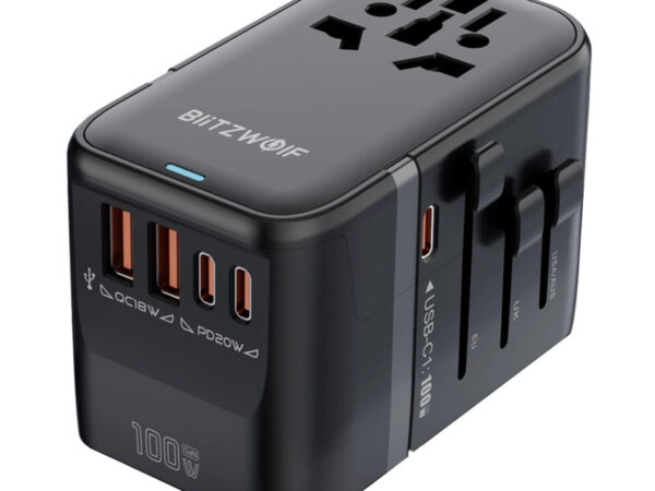 51251_4 Blitzwolf BW-TA2 5-in-1 reisiadapter 2xUSB PD + 2xC QC + C GaN 100W