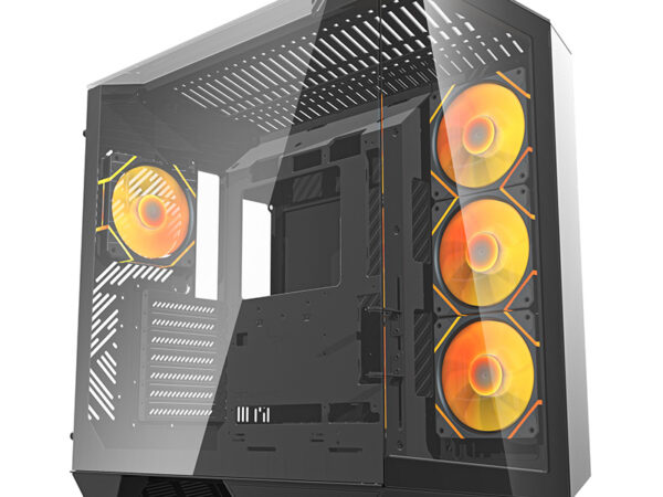 51517_1 Darkflash DY470 arvutikorpus (must) + 4 ventilaatorit + GPU kinnitus