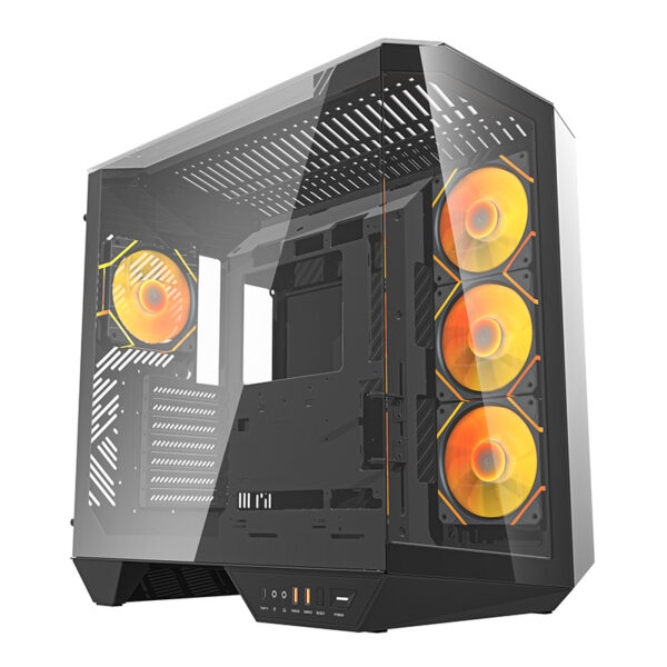 Darkflash DY470 arvutikorpus (must) + 4 ventilaatorit + GPU kinnitus
