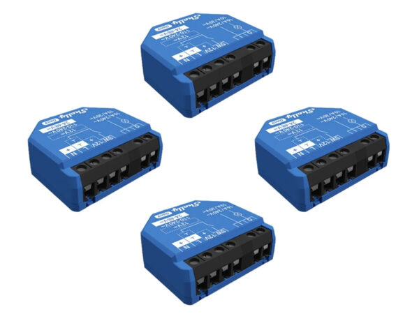 Shelly 1 Gen3 4-tükiline komplekt Kontroller WiFi/Bluetooth