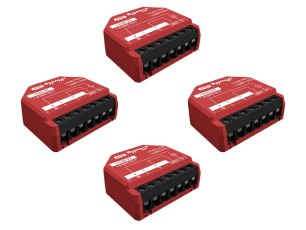 Shelly 1PM Gen3 4-tükiline komplekt Kontroller WiFi/Bluetooth
