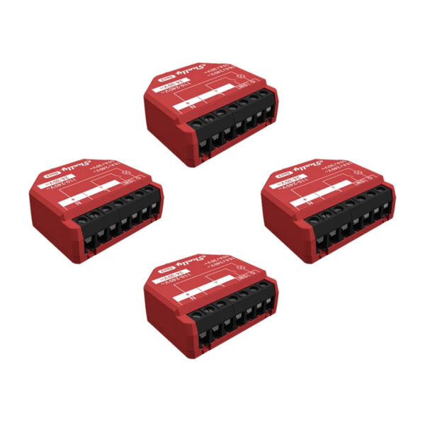 Shelly 1PM Gen3 4-tükiline komplekt Kontroller WiFi/Bluetooth
