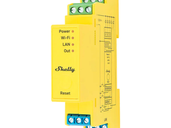 52473_1 Shelly RGBWW Pro WiFi 5-kanaliline DIN-raudtee valgusti kontroller