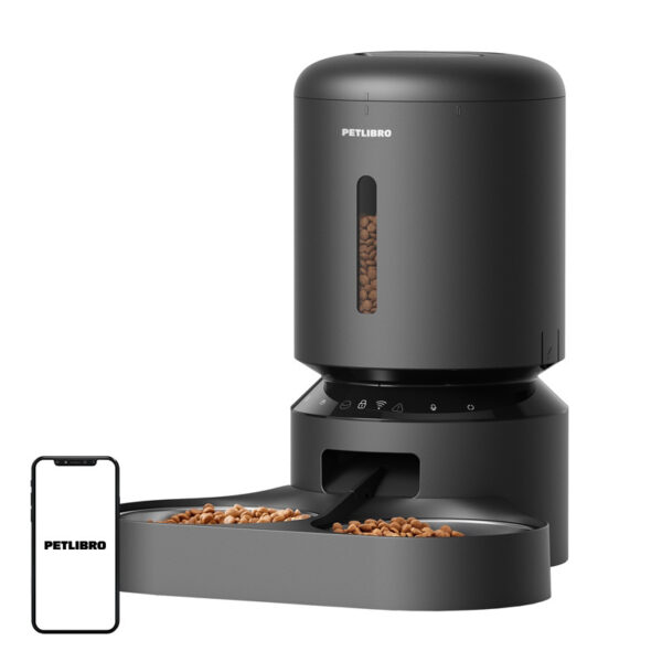 Petlibro Granary toidutootja kahekordse kausiga, Wifi, 5L (must)