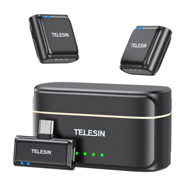 TELESIN juhtmevaba lipsumikrofon + powerbank telefonidele (USB-C)