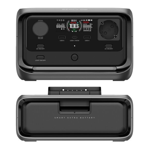 Komplekt: EcoFlow River 3 Plus toitejaam + täiendav 286Wh aku.