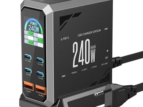 53777_1 Blitzwolf BW-S31 2xUSB-A, 4xUSB-C, PD, 240W võrgulaadija.