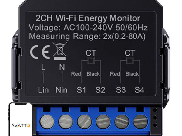 53998_1 Avatto WiFi WPM16-2 nutikas kahepoolne energiamõõtja