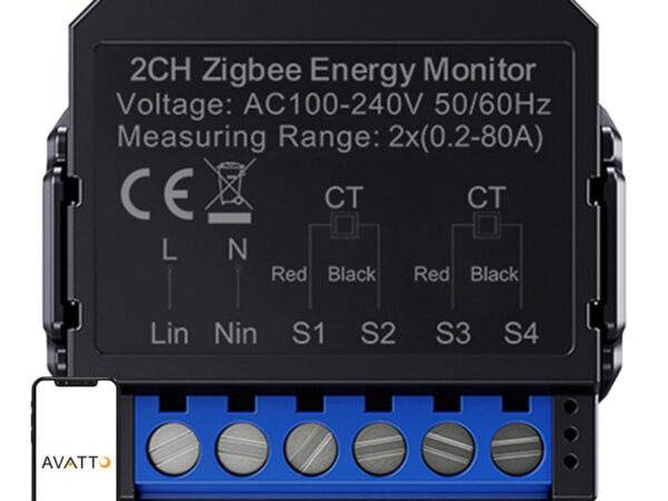 54000_1 Avatto ZigBee nutikas kahepoolne energiamõõtja ZWPM16-2