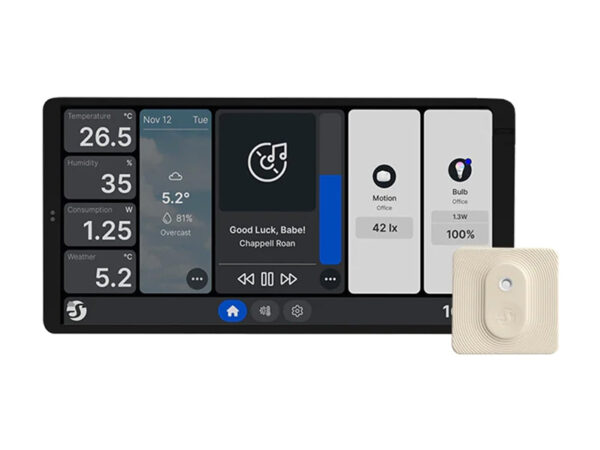 Kahepoolne juhtpaneel Shelly seinanäidik X2 WiFi/BLU (hõbe) + BLU H&T