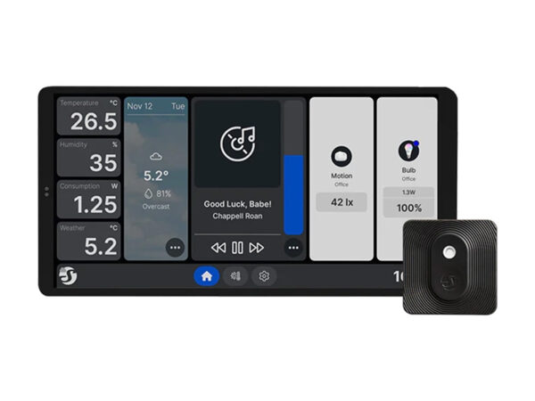 Kahepoolne juhtpaneel Shelly Wall Display X2 WiFi/BLU (must) + BLU H&T