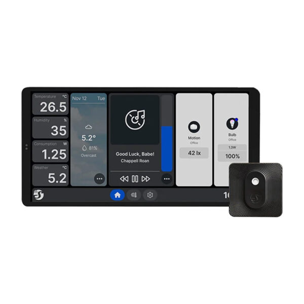 Kahepoolne juhtpaneel Shelly Wall Display X2 WiFi/BLU (must) + BLU H&T