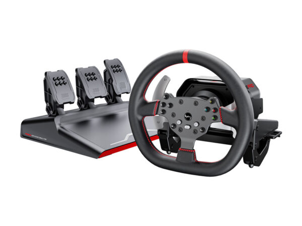 54665_1 PXN-V10 Pro mängusett - rool + pedaalid + kinnitusklemendid (PC / PS4 / Xbox One / Xbox Series X|S)