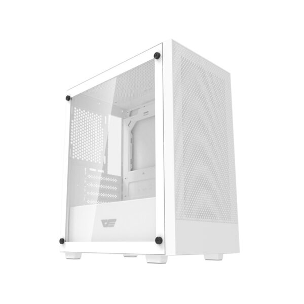 Darkflash M305 arvutikorpus ilma ventilaatoriteta (Valge)