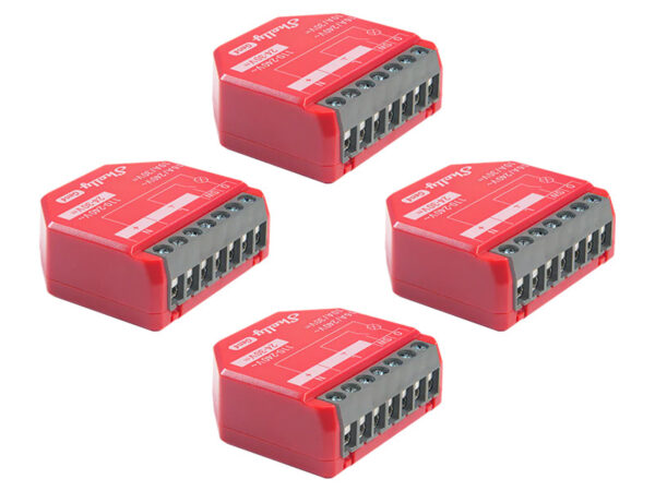 4 tk Shelly 1 PM Gen4 Zigbee/Matter kontrollerid