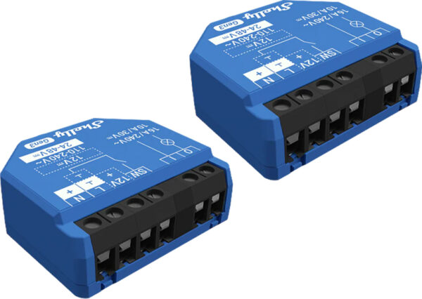 Shelly 1 Gen3 WiFi/Bluetooth 2 kontrolleri komplekt