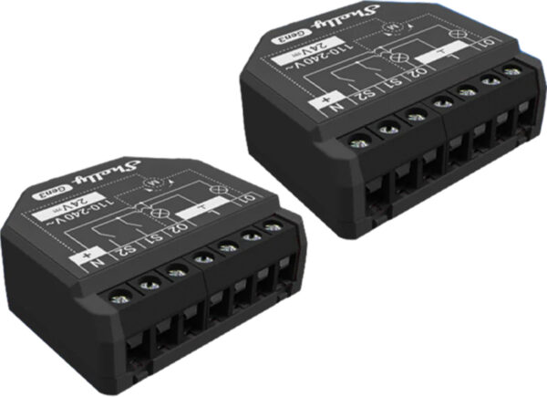 2 tk Shelly 2PM Gen3 WiFi/Bluetooth kontrollerite komplekt